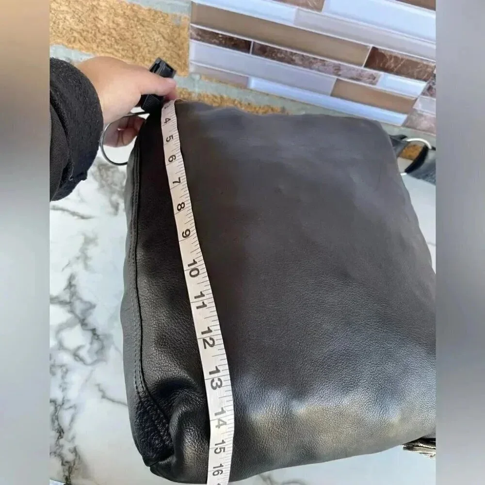 Leather rock usa black leather bag